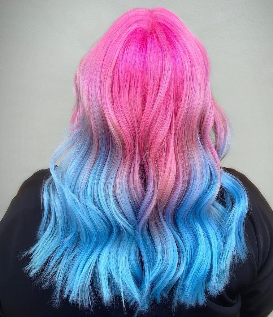 Color hair pink blue by Zied bargaoui